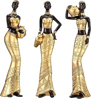 3 African Art Sculptures Vintage Statues