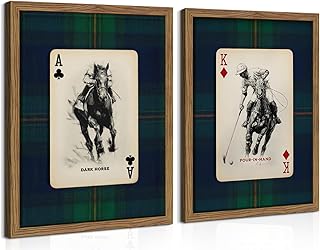 Framed Vintage Playing Card Wall Art