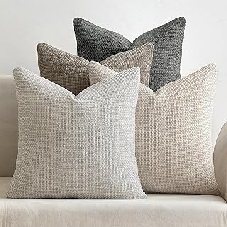 MIULEE 4 Couch Throw Pillow Covers