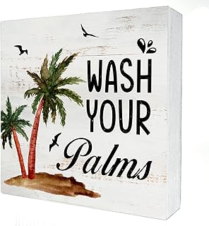 Wash Your Palms Wood Box Sign