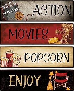 Yalikop 4 Movie Theater Decor Wooden