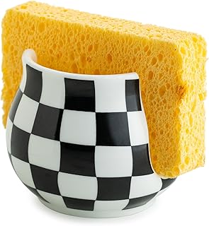 Zoeeker Checkered Sponge Holder Kitchen Sink